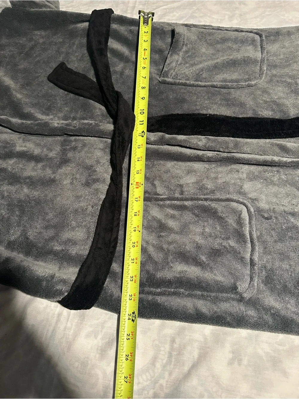 Nickelodeon Gray Plush Robe with Purple Lining and Black Trim